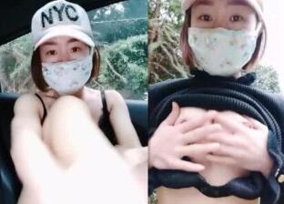 金屋真白户外车里直播秀