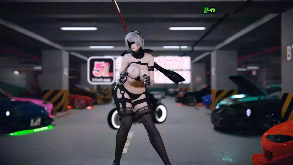 MMD极品2B女骑士，制服诱惑骚穴狂扭，极致淫荡娇喘高潮！