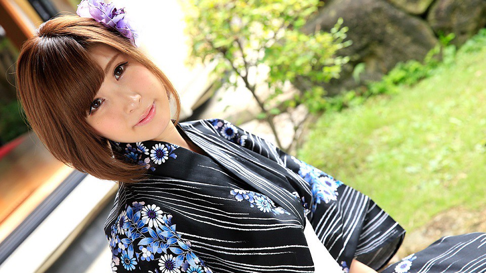 1pon 081917_569 折原ほのか 天然Hカッの浴衣美女に生ハメ中出し！