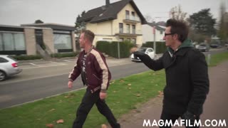 Chubby Dutch girl tricked into fucking two guys