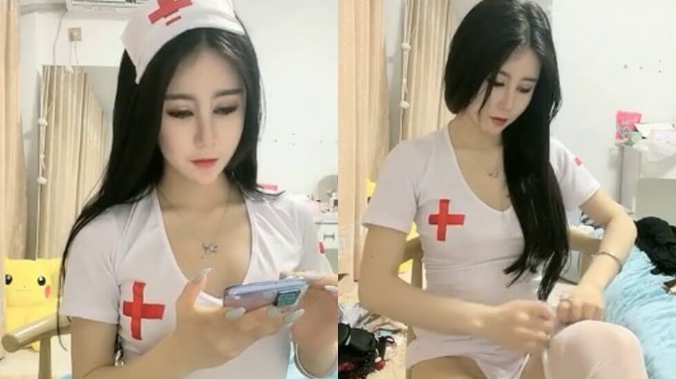 zhubo美乳主播恩允ㄦ护士装大秀