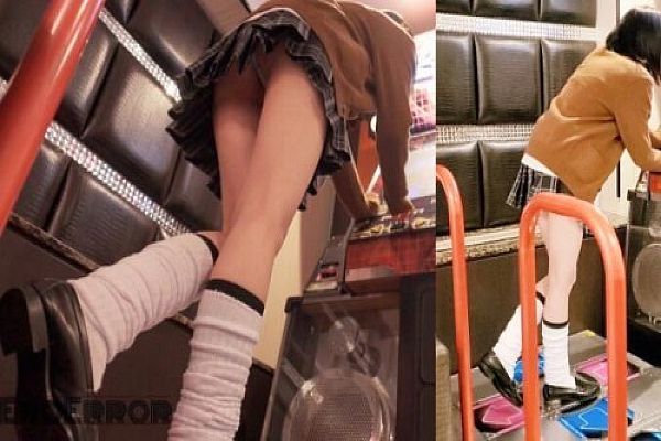 ダンレボで游んでるギャルJ〇にイタズラしてみた！