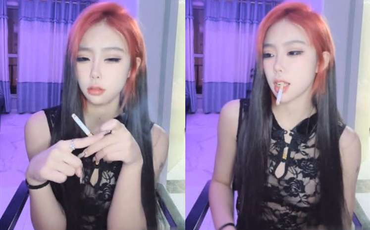 艳舞少女随着音乐尽情摇摆