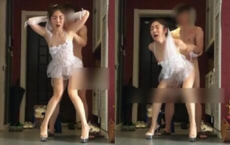 受不了高跟情趣白丝小骚货诱惑胯下跪舔鸡巴门前后入开操站炮啪啪