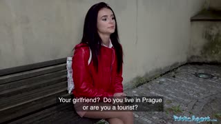 Public Agent Rip my nylons and fuck my pussy hard outside