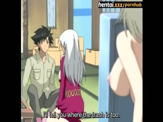 Sexy Slut Seduces her Future Roommate with her Big Tits - Hentai