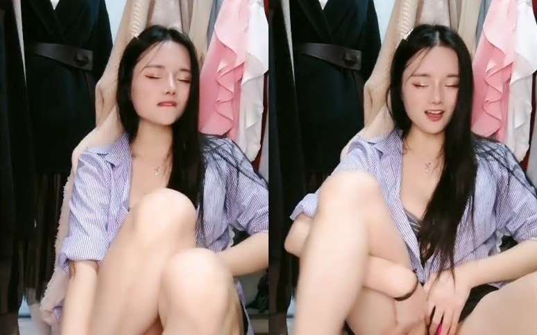 超美服装店老板娘打烊后店里自慰解开衬衣撩起短裙