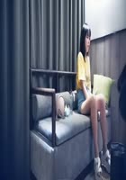 黄衣牛仔短裤妹子，调情舔奶口交上位骑乘猛操呻吟娇喘