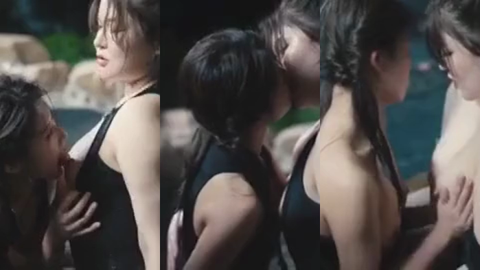 温泉池的美艳百合