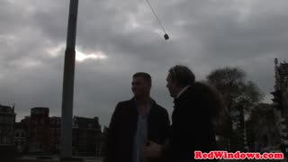 Dutch hooker cocksucking tourist before sex