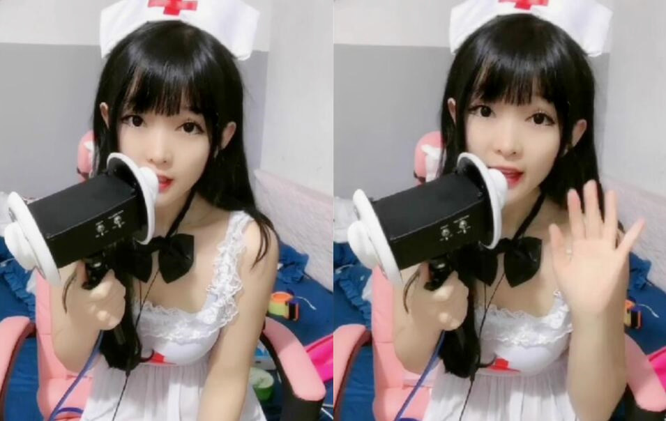 清纯养眼极品可爱妹子asmr讲小黄故事护士装白色网袜扭动性感大屁股诱人肥逼声音与视觉享受